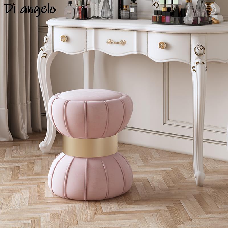 Amazon.com: CYGURT European-Style American Dressing Table Stool Makeup Stool  Soft Bag Small Round Stool Home Chair Princess Bedroom Nail Stool Chinese  Zither Chair : Home & Kitchen