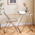 glass plastic transparent folding dressing table stool acrylic crystal stool