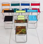 simple folding metal dressing table stool mini household table stool 6