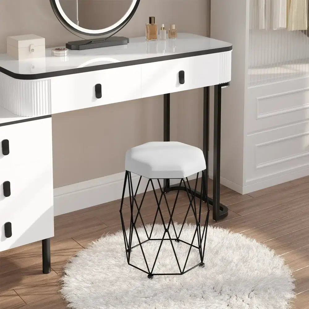 Modern Ottoman Design Dressing Table Stool